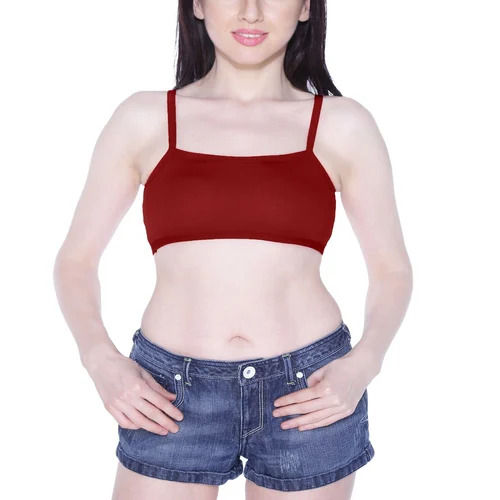 Regular Fit Skin Friendly Breathable Lycra Plain Full Coverage Non-Padded Ladies Sports Bra