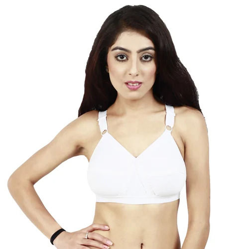 White Plain Cotton Bra