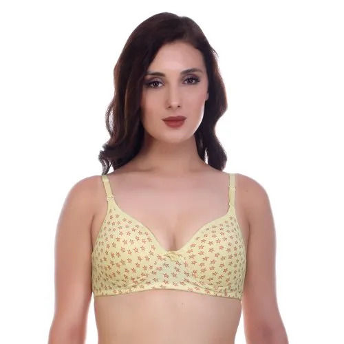 Daily Wear Skin-Friendly Regular Fit Lycra Cotton Printed Padded Ladies Wired Bra