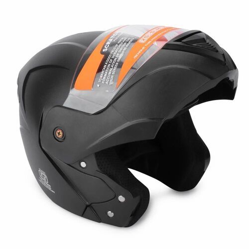 Flip Up Helmets - Heavy-Duty Plastic, Standard Size | Black Full Face Helmet for Riding, Water and Weather Resistant