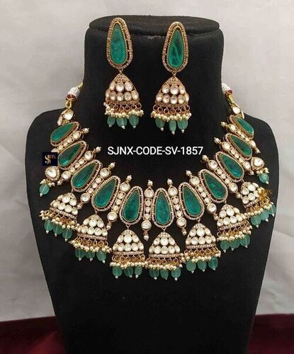 Formal Wear Imitation Kundan Necklace Set