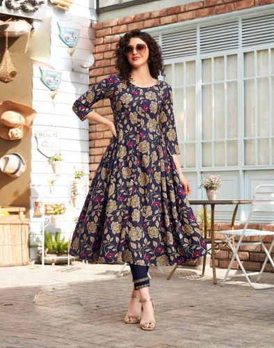 Rayon Printed Kurti Design