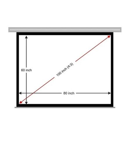 ADNet Motorized 5x7 100 Inches Projector Screen with Remote Imported