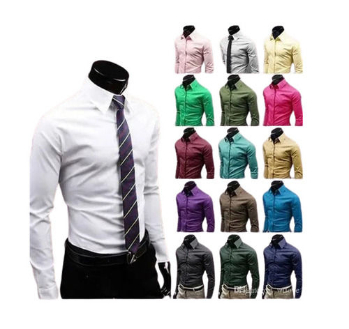 Casual Wear Regular Fit Full Sleeve Breathable Readymade Plain Mens Shirts