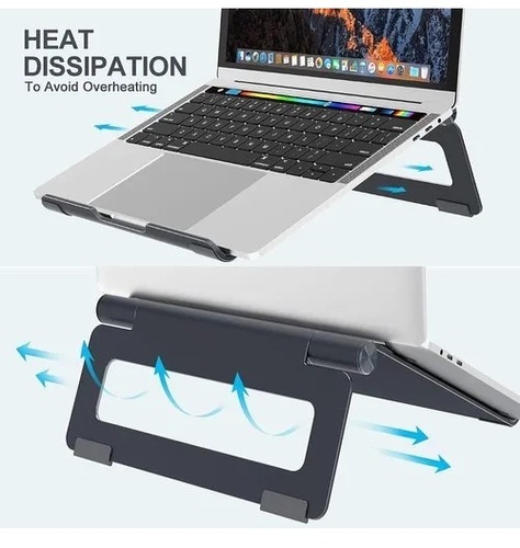 Black Durable EXILE Aluminium Laptop Stand
