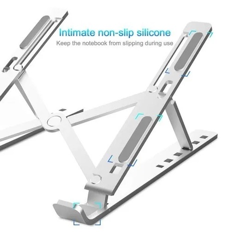 FLEXY 6 Folding Aluminium Laptop Stand - Lightweight Portable Ergonomic Design | Corrosion Resistant One-Piece Easy to Clean