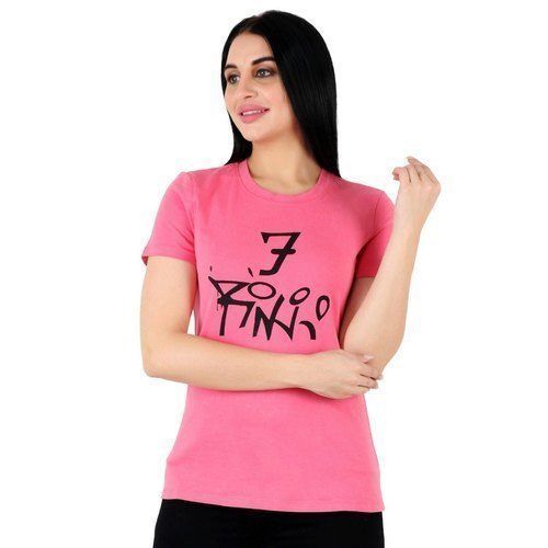 Womens Half Sleeve Round Neck Printed T-shirts