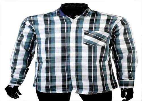 Mens Cotton Checkered Casual Shirt - Full Sleeves, Button Down Collar Style, Beaded Closure | Wrinkle Free, Comfortable Fit, Neat Stitching, Perfect for Gifting
