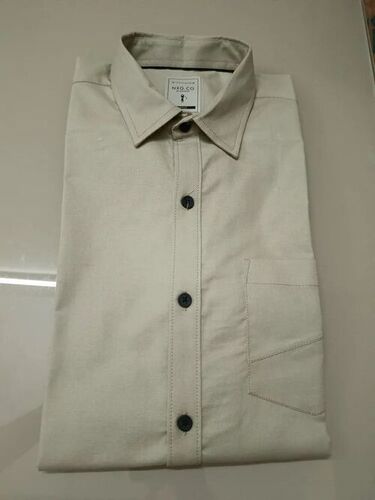 Casual Wear Mens Shirts - Cotton, Customized Size, Multi-Color | Plain Design, Full Sleeves, Button Down, Anti UV 