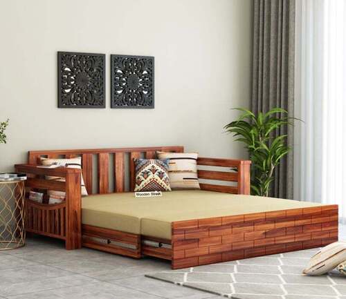 Polished Finished Wooden Sofa Cum Bed Sets