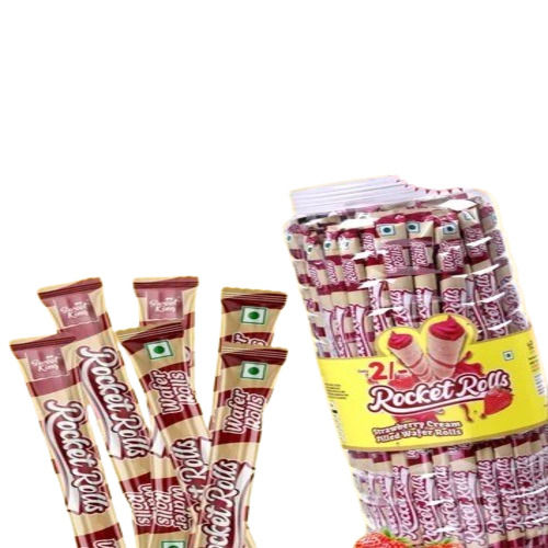 Strawberry Flavour Wafer Roll