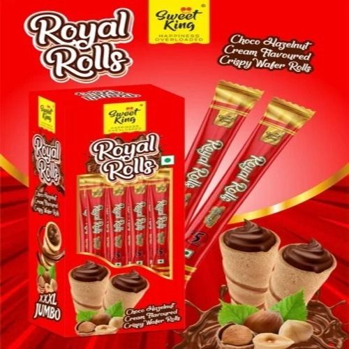 SWEETKING ROYAL ROLLS CHOCO HAZELNUT WAFER ROLLS