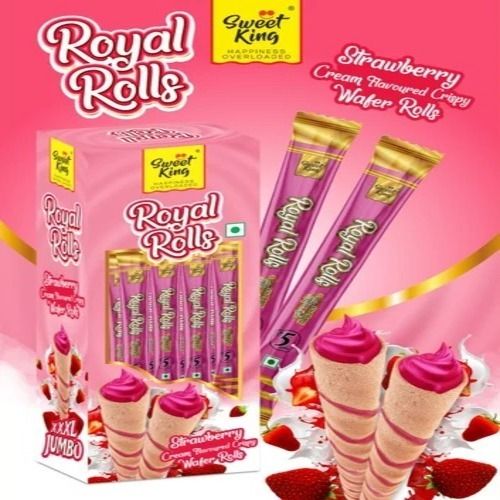 SWEETKING ROYAL ROLLS STRAWBERRY WAFER ROLLS