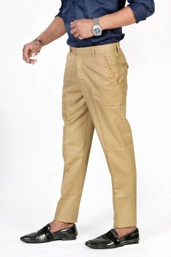 Khaki Cotton Pants For Mens