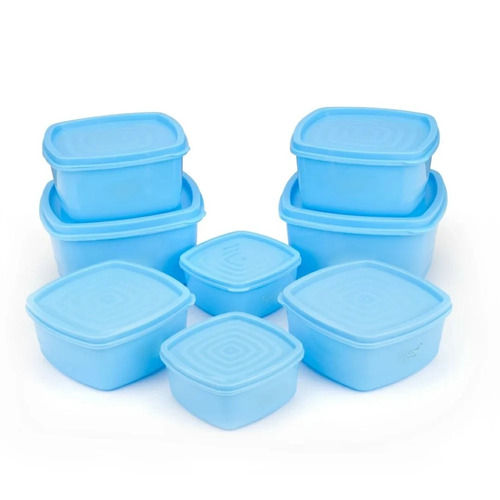 Plain Pattern Square Shape Plastic Storage Container