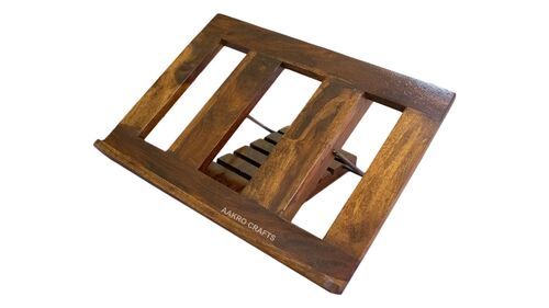 Polished Finished Sheesham Wood Table Top Laptop Stand