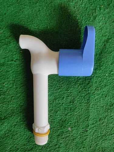 White Plastic Long Body Water Tap For Bathroom Fitting