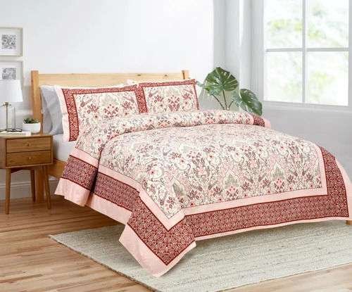 Multi Color Floral Printed Pattern Designer Bed Cover