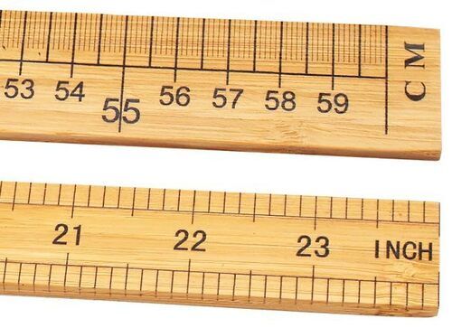 Measuring Bamboo Rulers Metric And Inch Scale 24 Inch 60 Cm