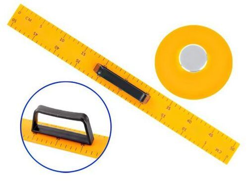 Measuring Rulers Plastic Rulers Metric Scale 50 cm With Ergonomic Handle and Powerful Magnets 