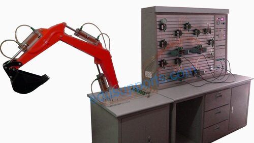 PLC Hydraulic Excavator Training System for Hydraulic Circuit Design and Hydraulic Control Demo