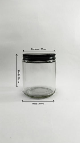 250 Ml Screw Glass Jar With Black Cap