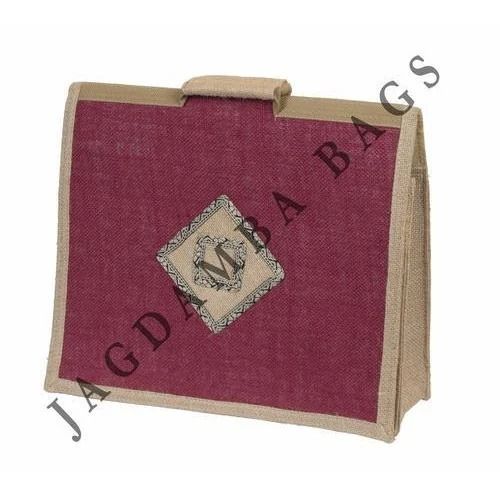 Jute Laptop Bags - Color: Brown