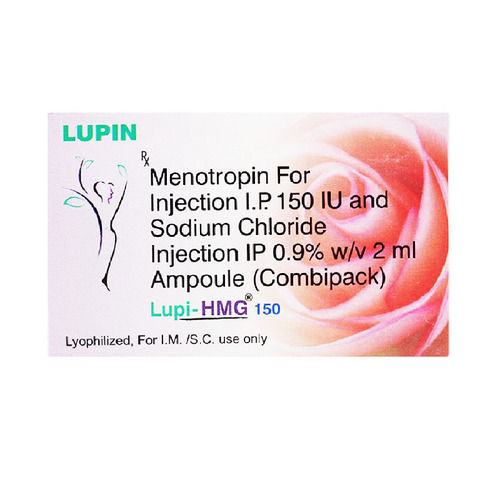 Menotropin For Injection I.P. 150 IU and Sodium Chloride Injection IP 0.9% w/v 2ml Ampoule (Combipack)