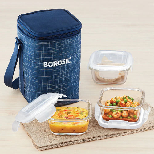 Plastic And Glass Lunch Box