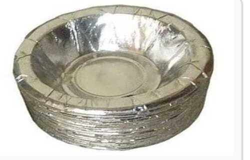 Eco-Friendly Heat and Cold Resistant Round Disposable Silver Foil Paper Bowl