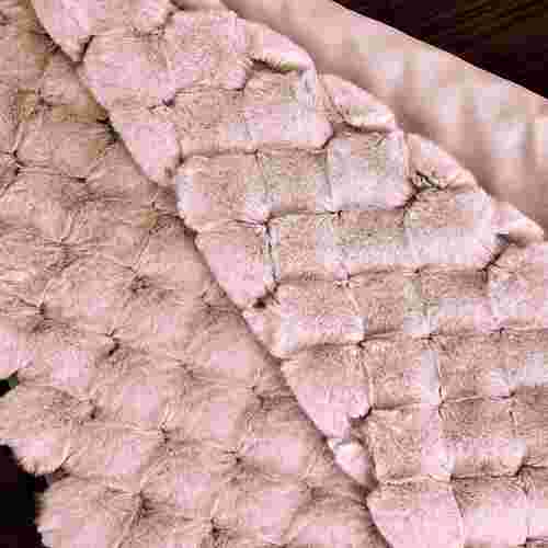 Polyester Jacquard Knitted Faux Fur Fabric