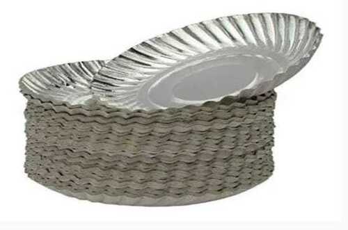 Eco-Friendly Heat and Cold Resistant Round Disposable Silver Foil Paper Plates