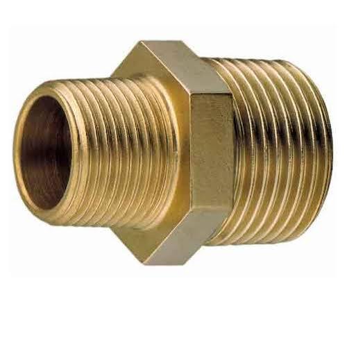 Polished Finish Leak Resistant Round Head Brass Nipples for Plumbing