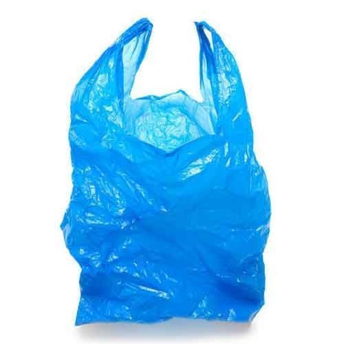 Plain Blue Color Plastic Grocery Bag