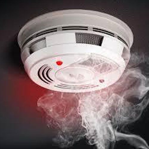Electric White Color Premium Design Smoke Detector - CE Certified, Electric Powered, 1 Year Warranty | Alarm System, Compatible with Fire Extinguishers