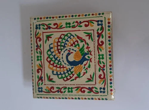 Handmade Wooden Meenakari Pooja Chowki