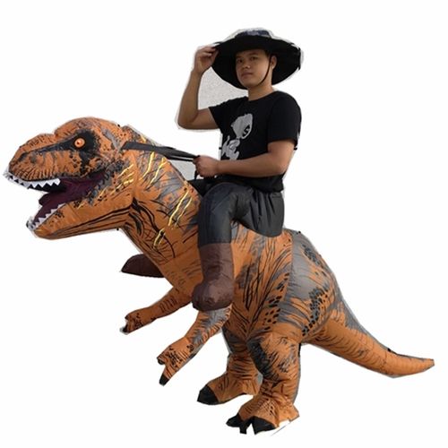 Ride On The Dinosaur T-Rex Inflatable Costume Adult for Halloween and Festive Party