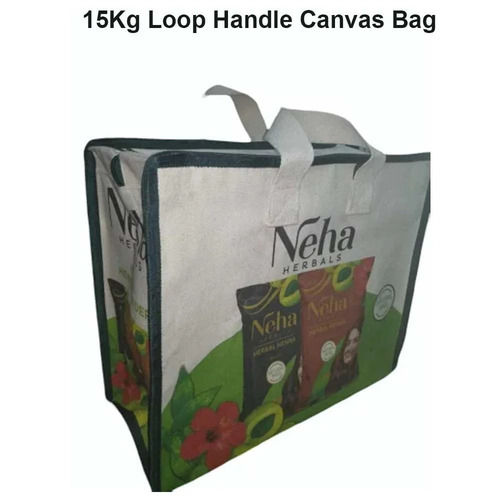 15 Kg Premium Design Loop Handle Canvas Bag