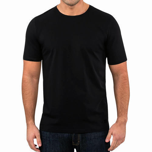 Black Color Impeccable Finish Mens T Shirt