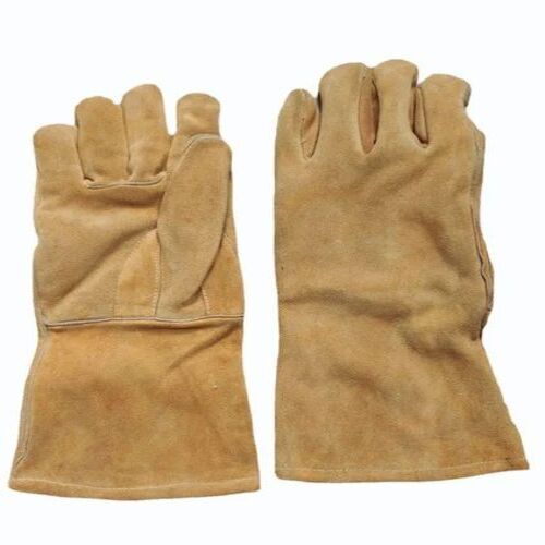 Brown Safety Industrial Leather Gloves