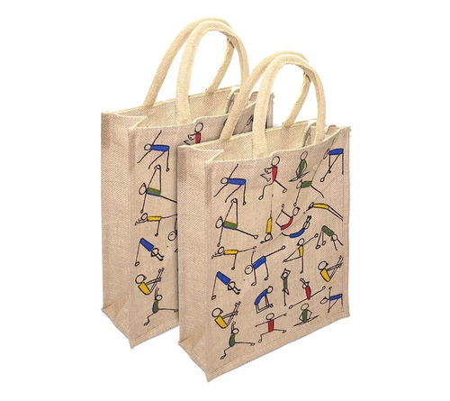 Eco Friendly And Brown Color Jute Lunch Bag