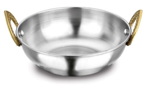 Dishwasher Safe Round Non Stick Stainless Steel Kadai