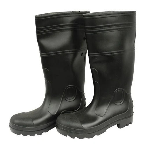 Comfortable Water Resistant Mens Black Safety Gumboot