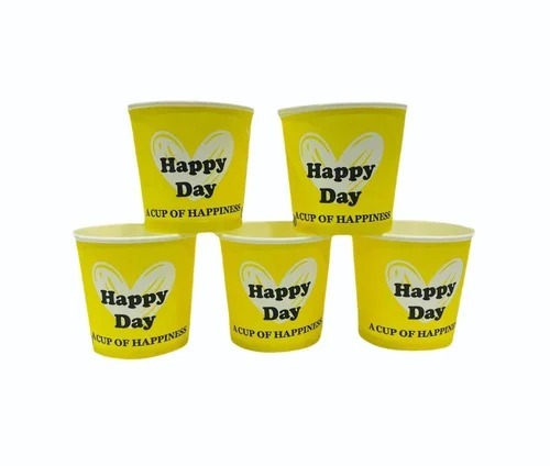 Disposable Printed Paper Cup - Color: White
