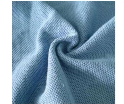 Plain Blue Cotton Knitted Cloth