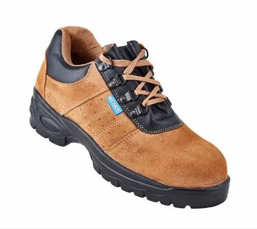 Leather Sports Safety Shoes - Color: Brown