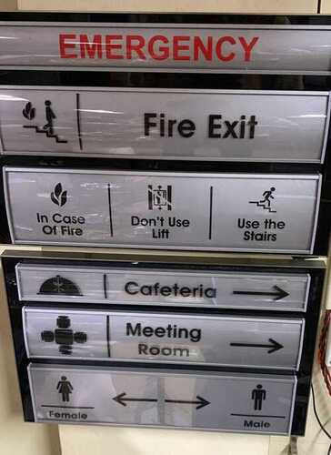 Aluminium Signage - Polished Rectangular Style for Modern Applications | Various Colors, Strong and Medium Hardness, Ideal for Hotels, Malls, Hospitals