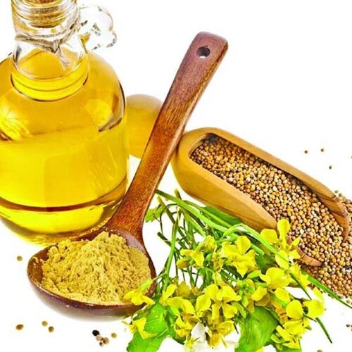Gluten Free Mustard Seed Oil - 100% Organic Cold Pressed, 5 Liter Size | Healthy Cooking Oil for Home and Hotel Use