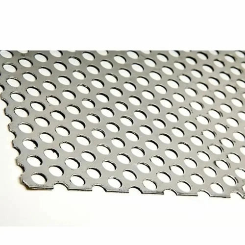 Industrial Stainless Steel Perforated Sheets - New Rust Resistant, Polished Silver Surface | Ideal for Hardware Parts