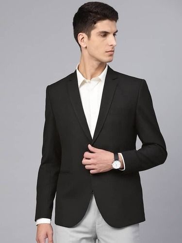 Mens Black Full Sleeves Blazer